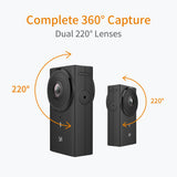 360 VR Dual Lens Live Stream Action Camera 5.7K/30fps