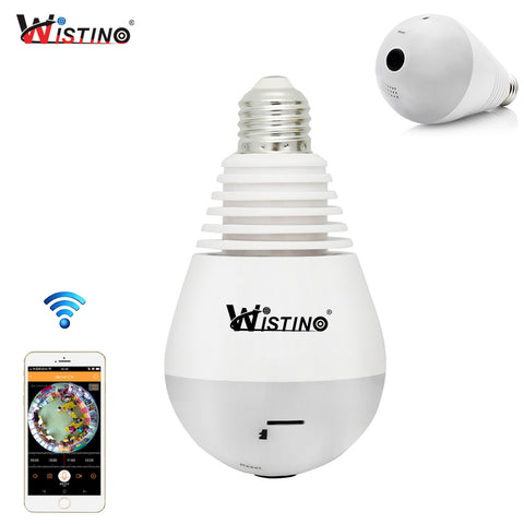 960P Wireless VR Panoramic Camera Bulb with Memory Card